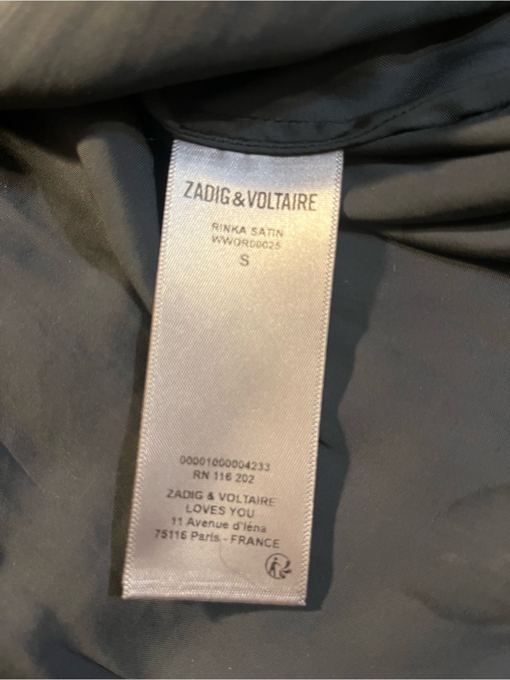 Zadig & Voltaire Rinka Satin Women’s Dress Mini Size Small EUC - Picture 8 of 13